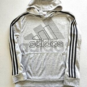 Adidas Gray and Black Kids Hoodie. Size Large (14/16)